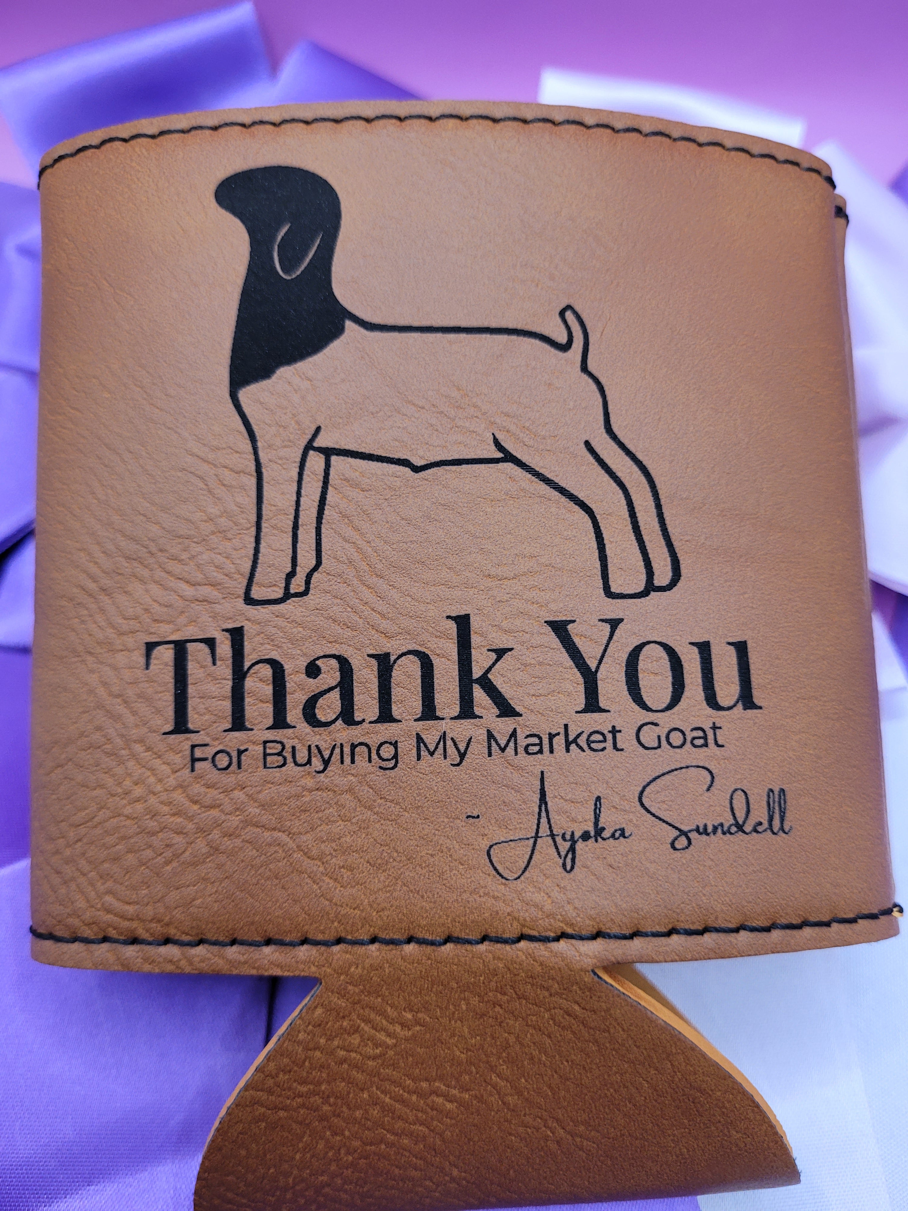 Custom Livestock Buyer Thank You Koozie