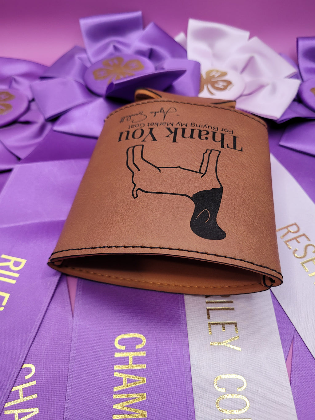 Custom Livestock Buyer Thank You Koozie