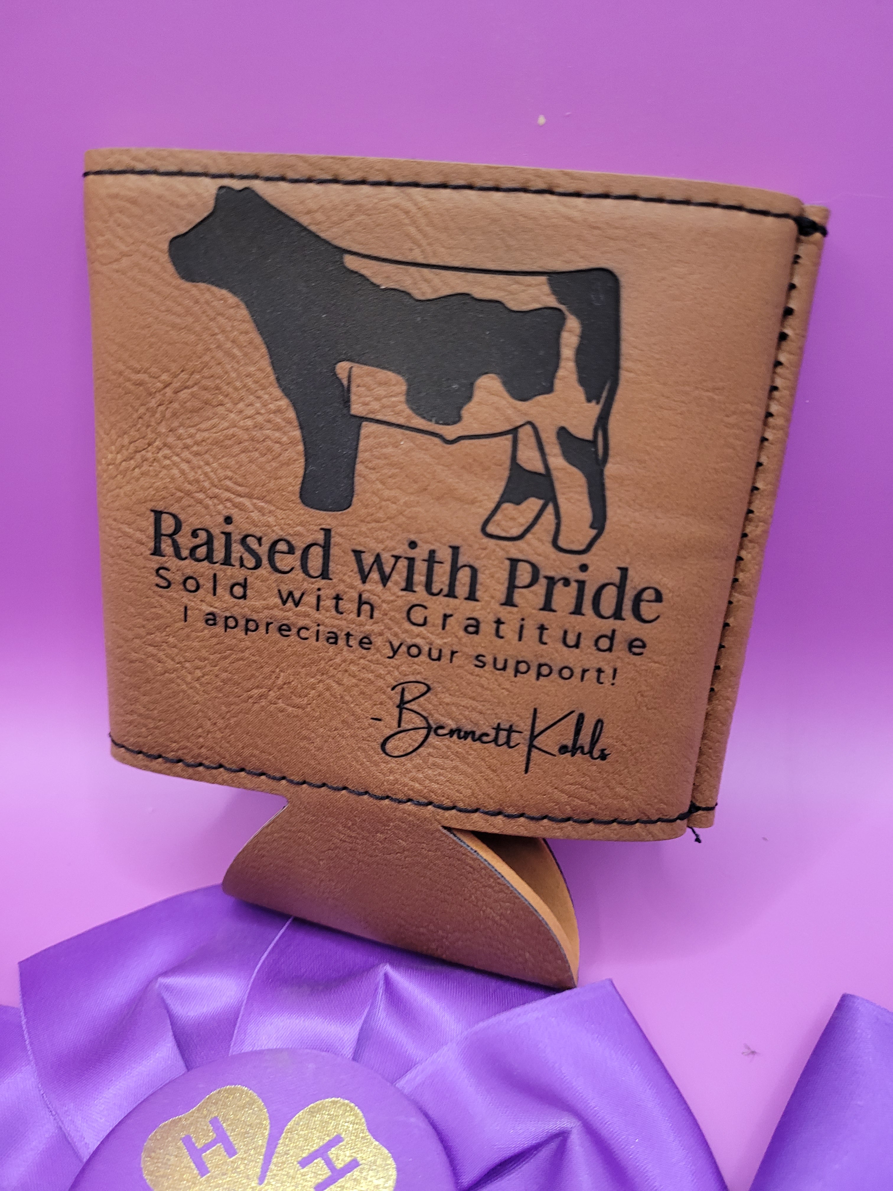 Custom Livestock Buyer Koozie - Raised With Pride, Sold With Gratitude