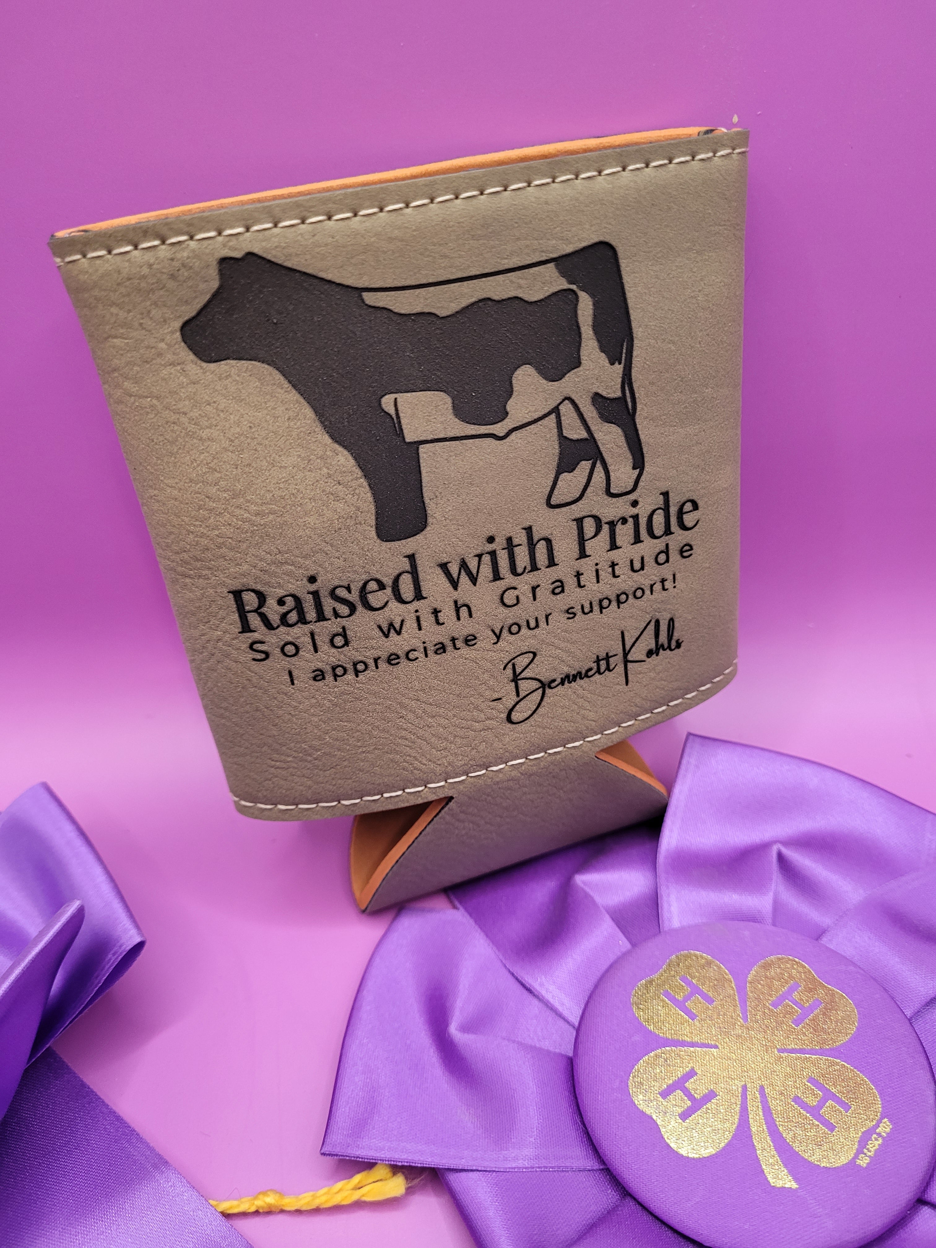Custom Livestock Buyer Koozie - Raised With Pride, Sold With Gratitude