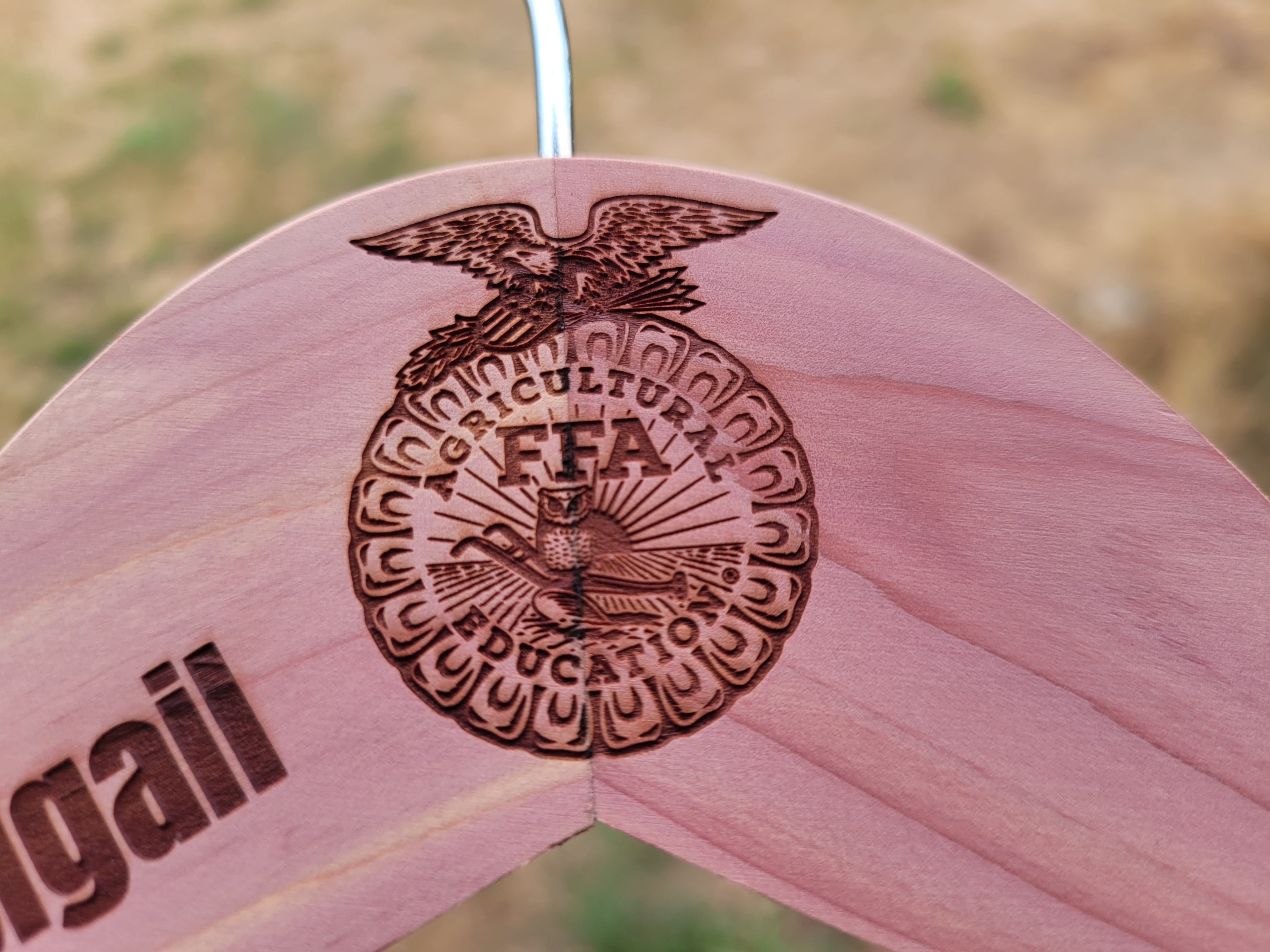 FFA Jacket and Official Dress Hanger – Personalized Cedar, Laser Engraved