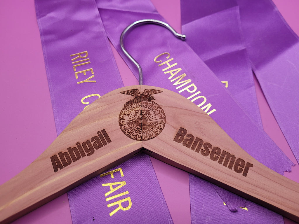 FFA Jacket and Official Dress Hanger – Personalized Cedar, Laser Engraved