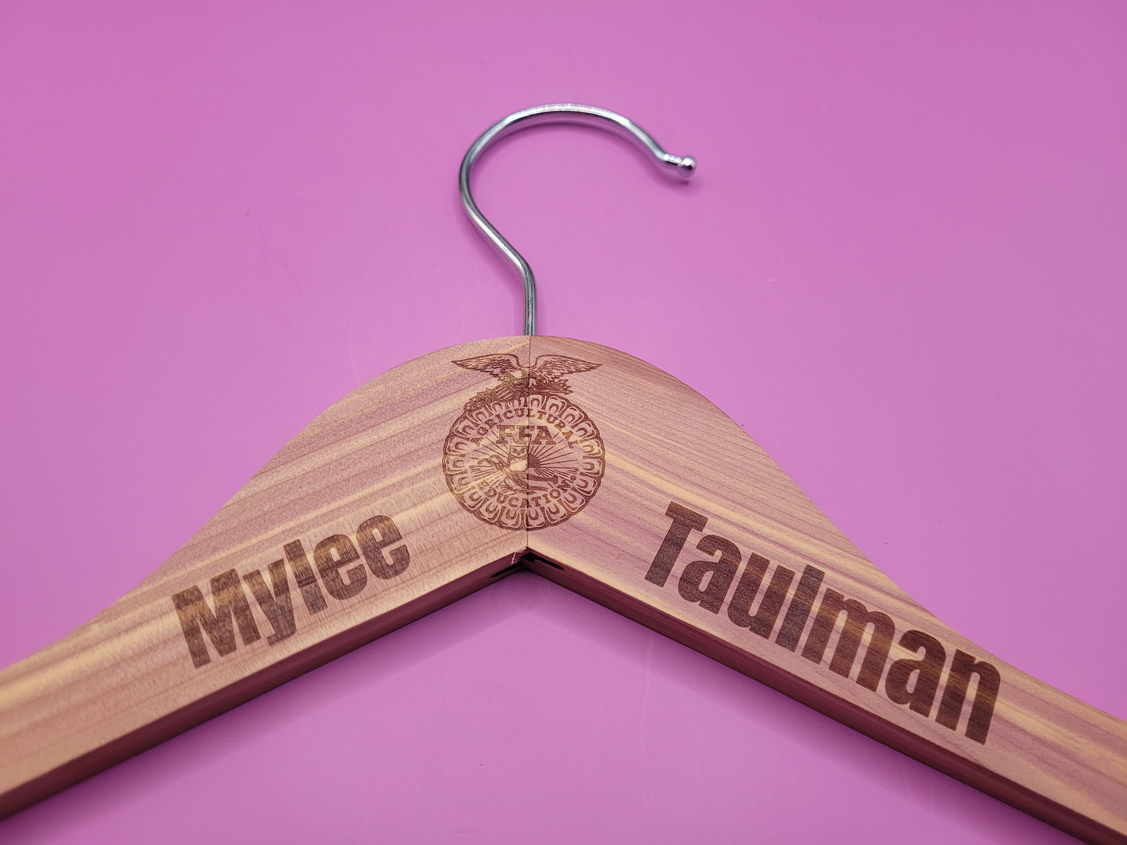 FFA Jacket and Official Dress Hanger – Personalized Cedar, Laser Engraved