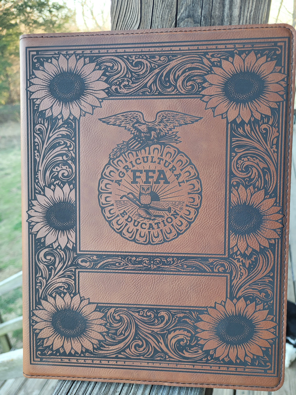 Custom FFA Portfolio - Sunflower Themed - Add Name, Chapter, Office