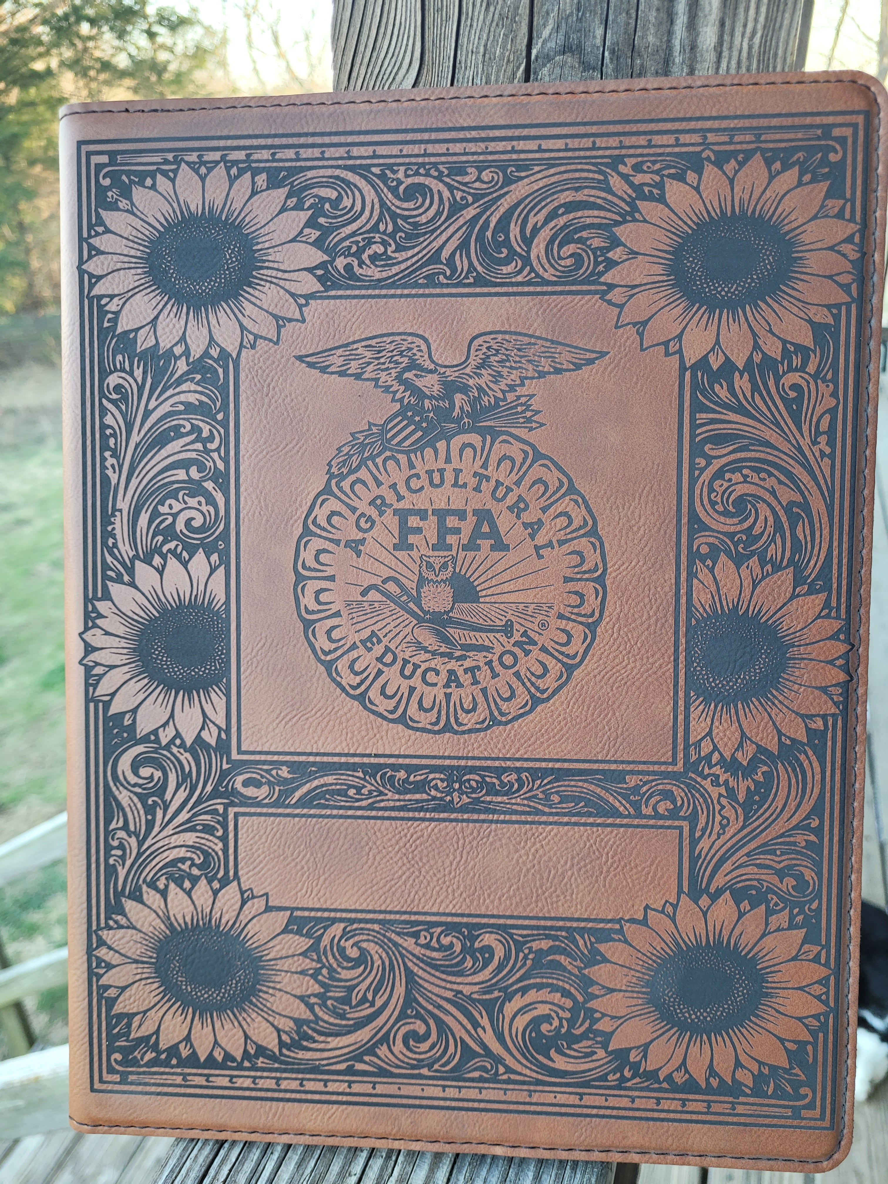 Custom FFA Portfolio - Sunflower Themed - Add Name, Chapter, Office