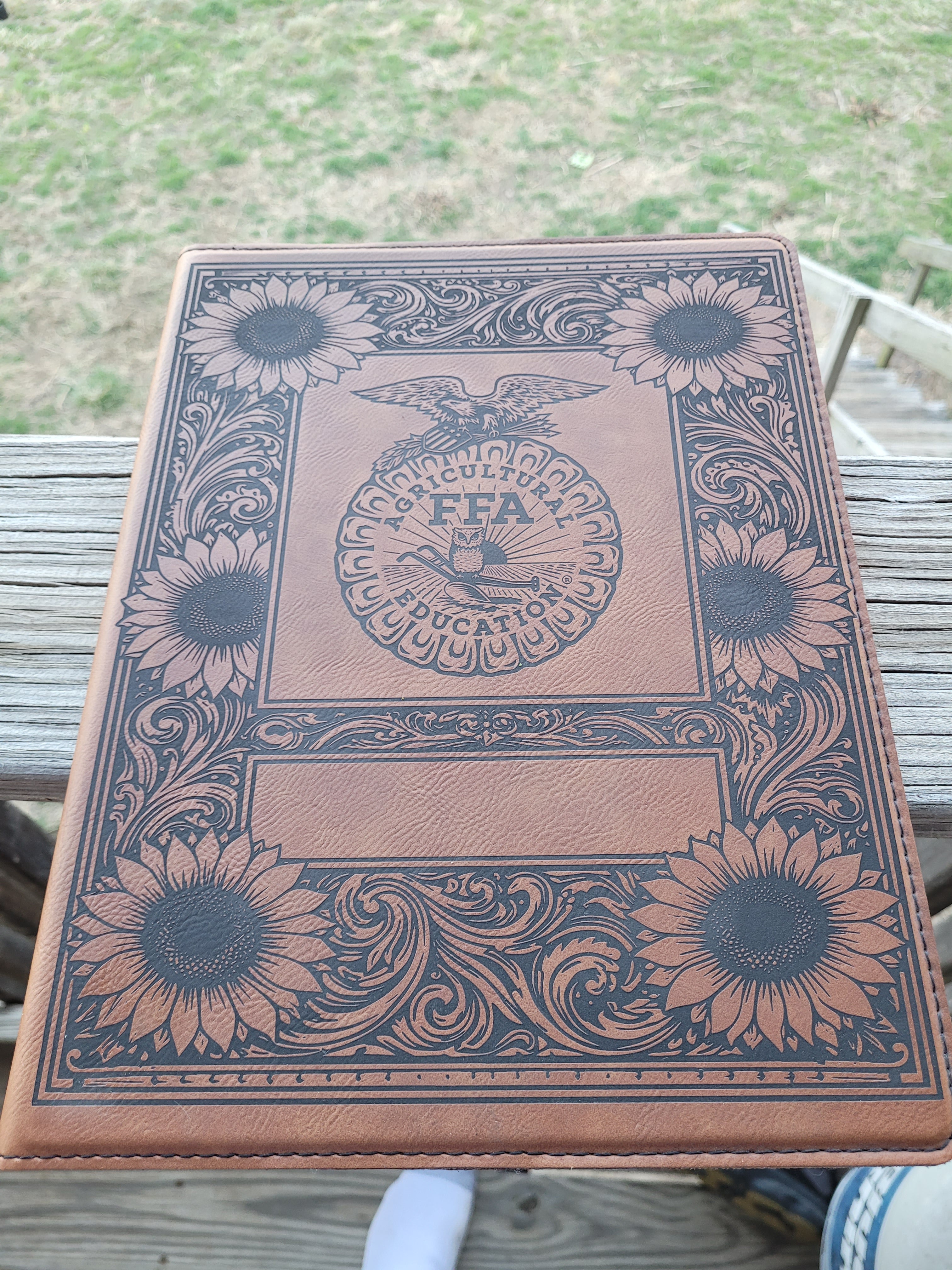 Custom FFA Portfolio - Sunflower Themed - Add Name, Chapter, Office