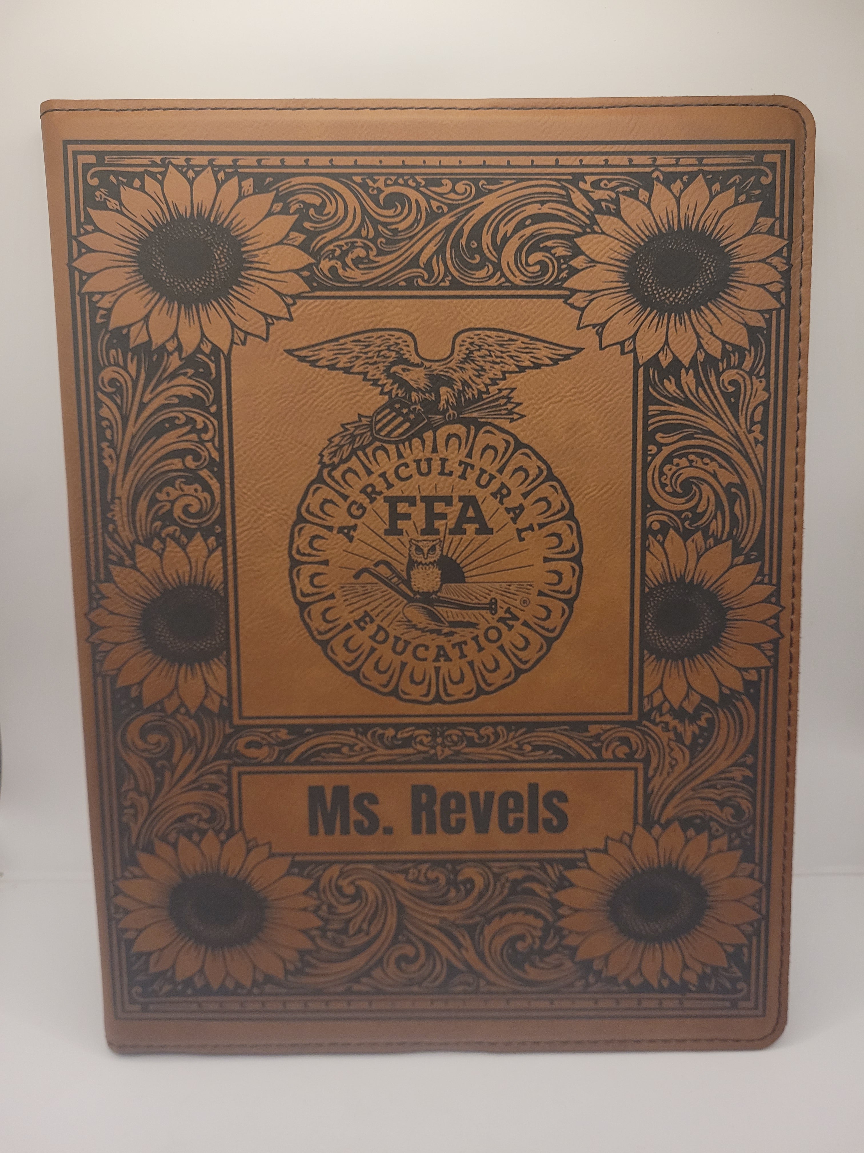 Custom FFA Portfolio - Sunflower Themed - Add Name, Chapter, Office