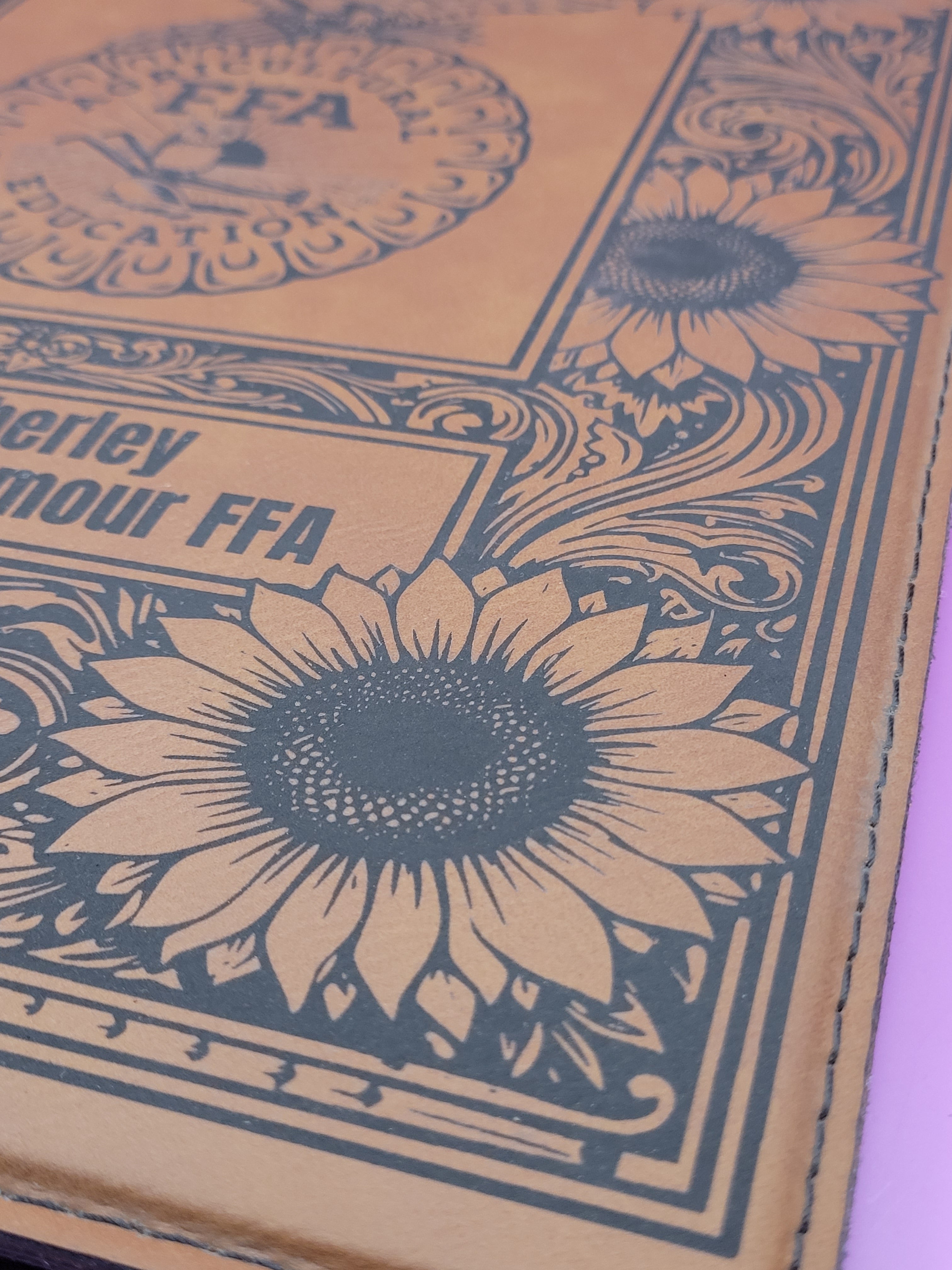 Custom FFA Portfolio - Sunflower Themed - Add Name, Chapter, Office