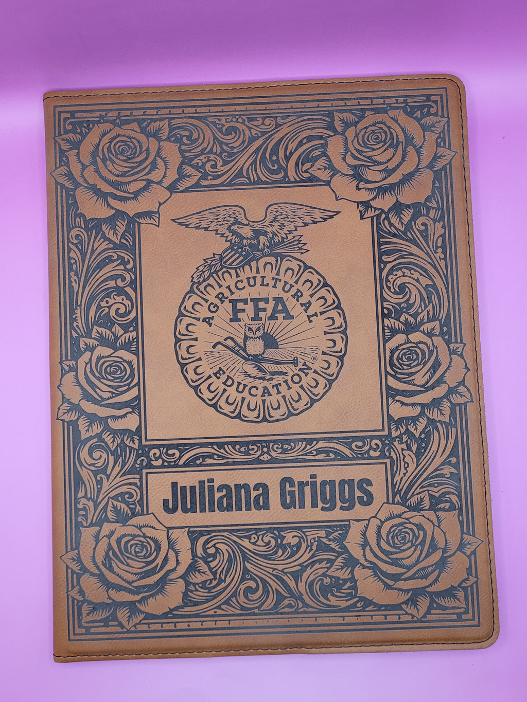 Custom FFA Portfolio - Rose Themed - Add Name, Chapter, Office