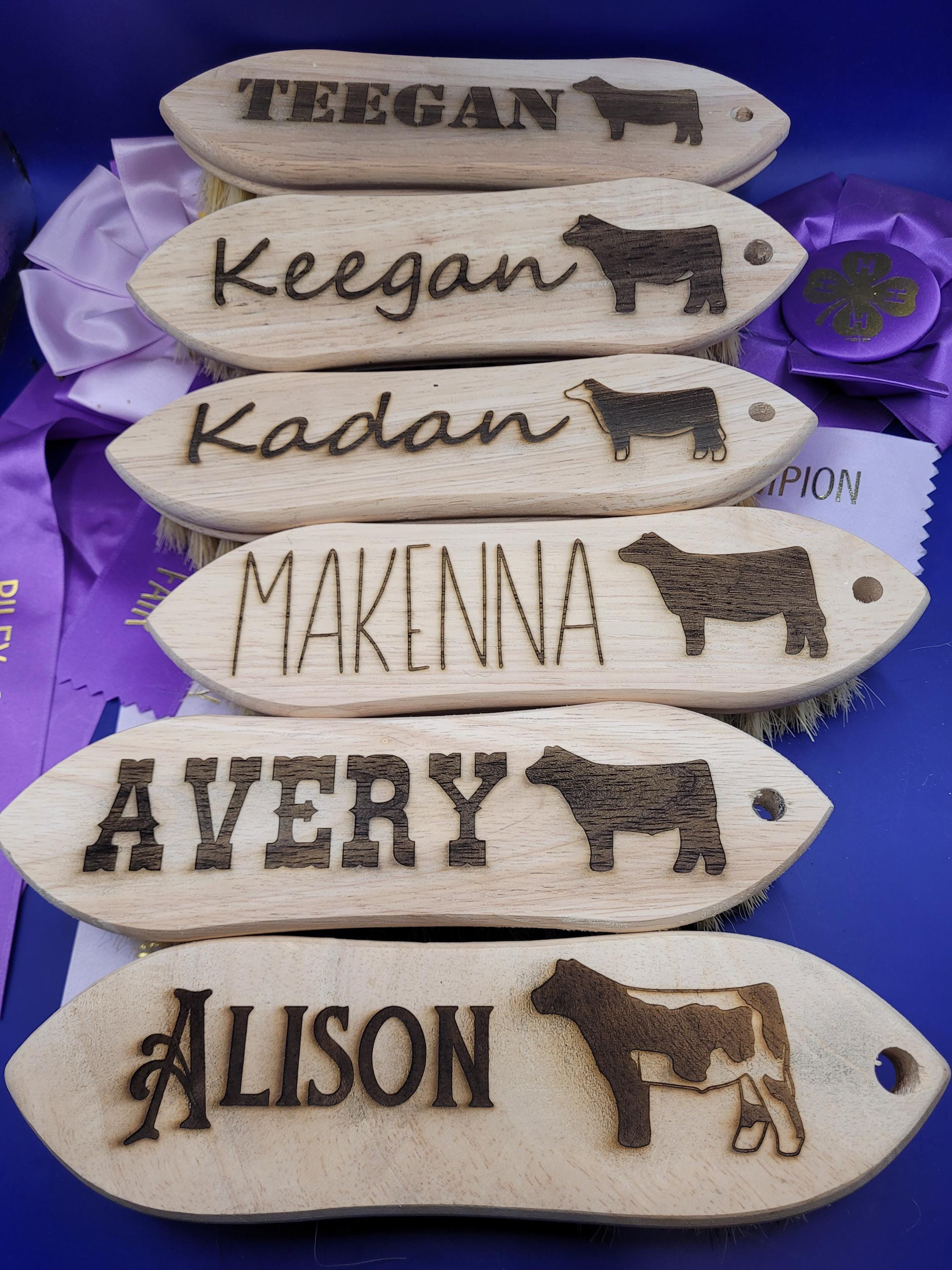 Custom Livestock Brush - Choose Species, Customize Font