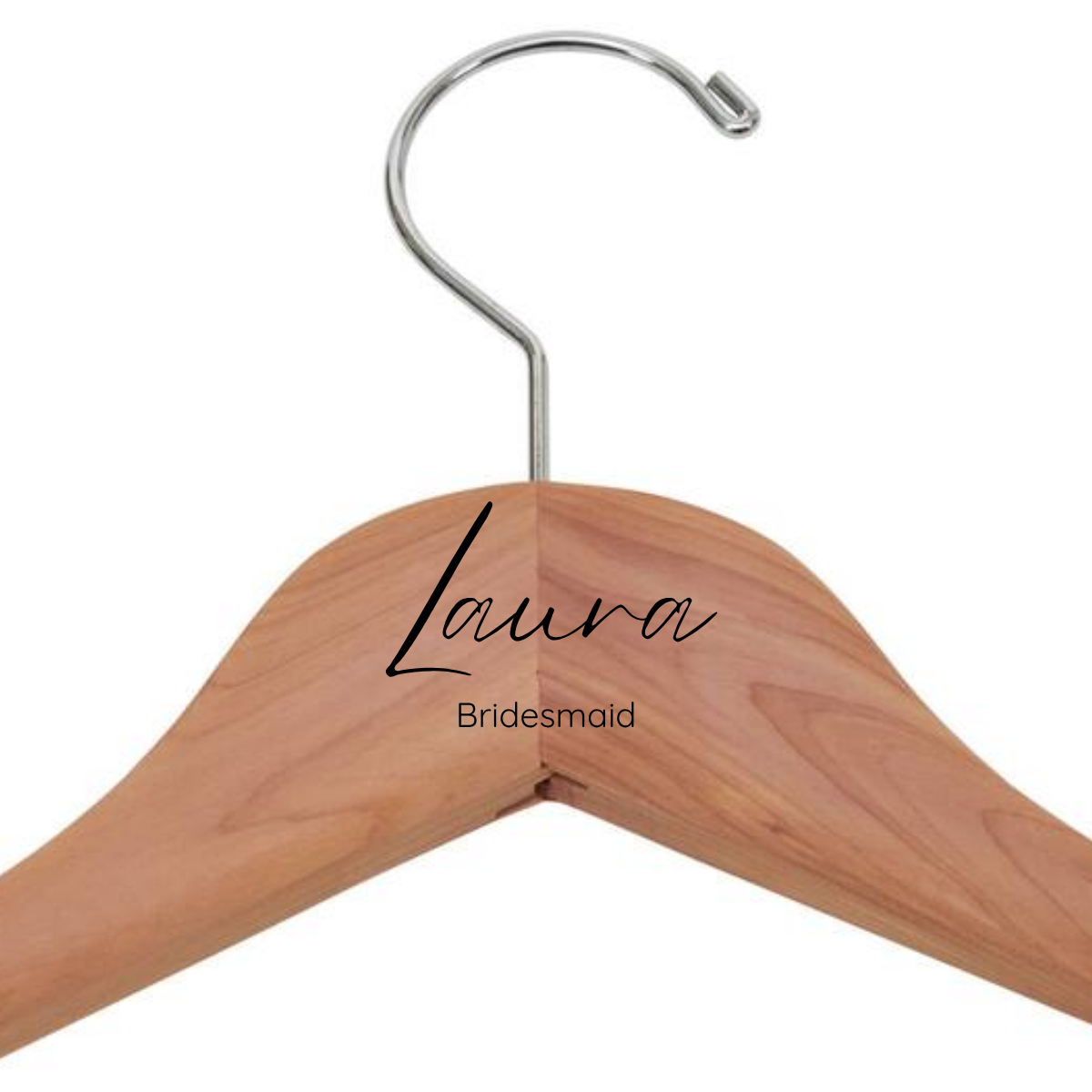 Cedar Wedding Party Hanger - Custom Engraved