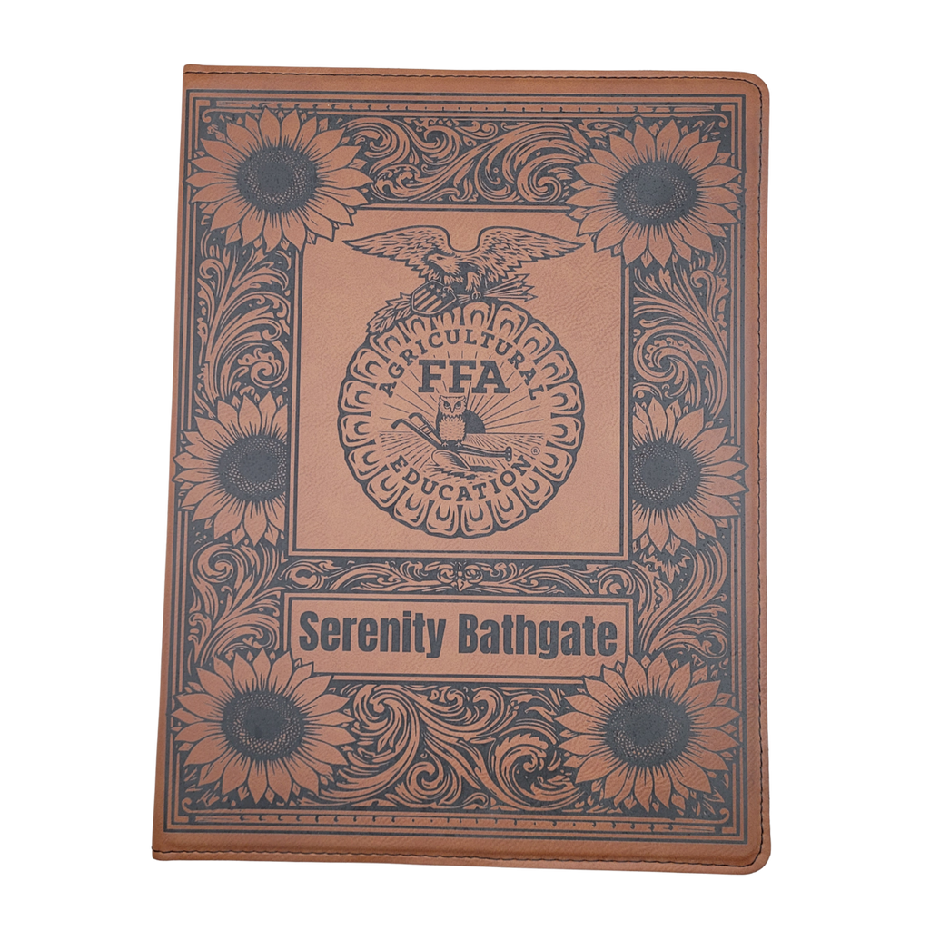 Custom FFA Portfolio - Sunflower Themed - Add Name, Chapter, Office