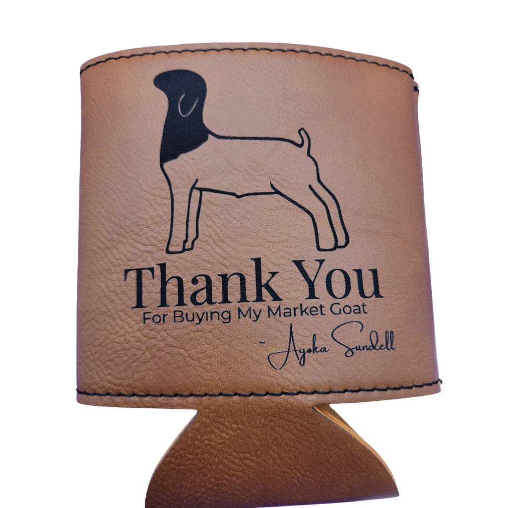 Custom Livestock Buyer Thank You Koozie